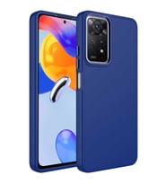 Redmi Note 11S Global Kılıf Luna Dışı Soft Yumuşak İçi Kadife (Lacivert)