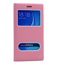 Galaxy J2 Prime Kılıf Dolce Kapaklı Kılıf (Pembe)