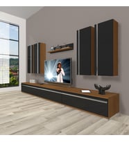Decoraktiv Eko 8d Mdf Tv Ünitesi Tv Sehpası (Siyah - Ceviz)