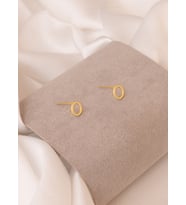 YUVARLAK ŞEKLİNDE GÜMÜŞ KÜPE (Gold)