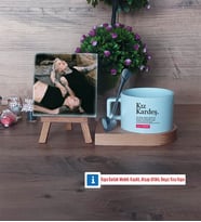 Kız Kardeş Fotoğraflı Dekoratif Taş, Kupa Bardak Beyaz Hediye (Model 8)