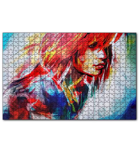 Cakapuzzle Kızıl Saçlı Kız Dijital Sanat  Puzzle Yapboz MDF (Ahşap) (500 Parça)