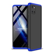 Galaxy A81 (Note 10 Lite) Kılıf Zore Ays Full Koruma Kılıf (Siyah-Mavi)