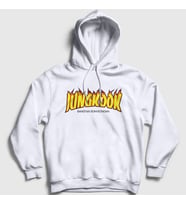 Presmono Unisex Beyaz Thrasher K Pop Jungkook Bts Kapüşonlu Sweatshirt 272859tt (Beyaz)