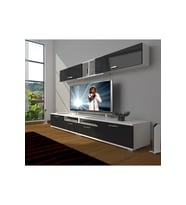 Decoraktiv Eko 5220 Slm Tv Ünitesi Tv Sehpası (Beyaz-Siyah)