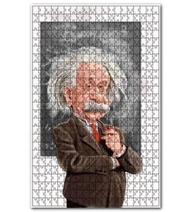 Cakapuzzle Alber Einstein Karatahta Karikatürize Puzzle Yapboz MDF (Ahşap) (500 Parça)