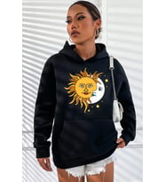 Unisex Larks' Tongues in Aspic Baskılı Sweatshirt (Siyah)