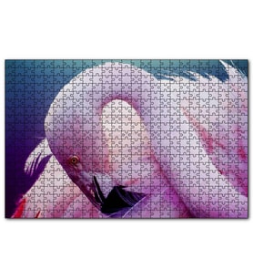 Cakapuzzle Pembe Flamingo Dinlenirken Görsel  Puzzle Yapboz MDF (Ahşap) (255 Parça)