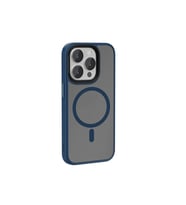 Vendas iPhone 15 Pro Max Uyumlu Felix Serisi Magsafe Şarj Özellikli Kamera Korumalı Mat Drop Magic Silikon Kılıf (Mavi)