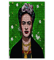 Cakapuzzle Frida Kahlo Çizim Puzzle Yapboz MDF (Ahşap) (500 Parça)