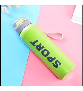 500ml Taşınabilir Spor Baskılı Paslanmaz Çelik Ultra Termos (Yeşil)