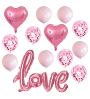 SEVGİLİYE ÖZEL SÜPRİZ PARTİ BALON SET (Pembe)