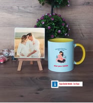 Anne Adayı Fotoğraflı Dekoratif Taş, Kupa Bardak Beyaz Hediye (Model 7)