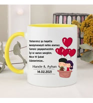 Sevgililere Özel Kupa Bardak (Sarı)