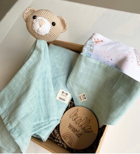 Müslin bebek hediye seti (Mint Yeşili)