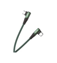 LİNKTECH K595 Safe Usb-C - Type-C USB 60W 90 Derece Şarj Kablosu (Yeşil)
