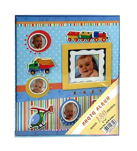 180’lik 10x15 cm Kutulu Bebek Fotoğraf Albümü (Mavi)