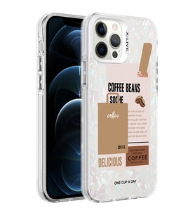 Apple iPhone 12 Pro Max Kılıf Mermer Desenli Zore Marbello Kılıf (Kahverengi)