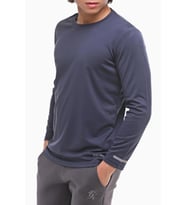 Ghassy Co. Erkek Nem Emici Performans Uzun Kollu Egzersiz Tshirt (Koyu Gri)