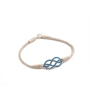Mavi Sonsuzluk Gümüş Kazaziye Bileklik : Mavi-19-19 cm : Mavi-20-20 cm : Yeşil-18-18 cm : Mavi-19-19 cm (Mavi)