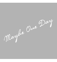 Maybe One Day Araba Sticker siyah 20x10 CM (Beyaz)