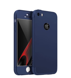 Microsonic Apple iPhone 5 / 5S Kılıf Double Dip 360 Protective (Lacivert)