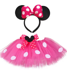 Minnie Mouse Kız Çocuk Etek , Tütü Etek (Fuşya)