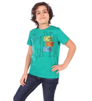 Toontoy Erkek Çocuk Original Baskılı Tişört (Koyu Yeşil)