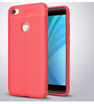 Xiaomi Redmi Note 5A Kılıf Deri Tarzı Niss Silikon Case (Kırmızı)
