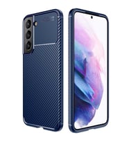 Samsung Galaxy S22 Plus Kılıf Karbon Silikon Case Kapak (Lacivert)