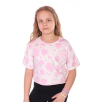 Toontoy Kız Çocuk Im Fıne Nakışlı Batik Tişört (Açık Pembe)
