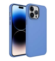 Apple iPhone 14 Pro Kılıf Luna Dışı Soft Yumuşak İçi Kadife Kılıf (Açık Gri)
