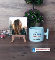Sosyal Bilgiler Öğretmeni Fotoğraflı Dekoratif Taş, Kupa Bardak Beyaz Hediye Öğretmenler Günü Hediyesi (Model 12)