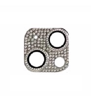 Uyumlu Model Apple iPhone 13 Mini Full Taşlı Kamera Lens Koruyucu Çerçeveli Koruyucu CL-08 (Gümüş)