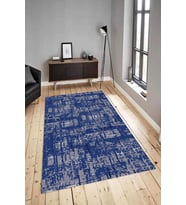Dijital Baskılı Yıkanabilir Kaymaz Modern Renkli Salon Halısı Mutfak Halısı Yolluk ND-HY-907 (Lacivert)