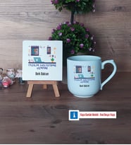 Yazılım Geliştirme Uzmanı Dekoratif Taş, Kupa Bardak Kırmızı Hediye (Model 4)