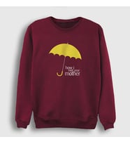 Presmono Unisex Beyaz Umbrella How I Met Your Mother Sweatshirt 196120tt (Bordo)
