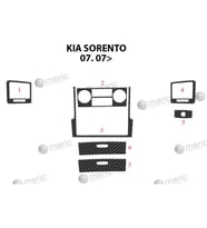 Meriç® Kia Sorento Ön Torpido Kaplama Maun 7 Parça 2007-2010 (Karbon)