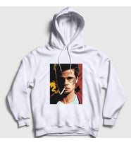 Presmono Unisex Beyaz Tyler Durden Brad Pitt Fight Club Kapüşonlu Sweatshirt 327513tt (Beyaz)