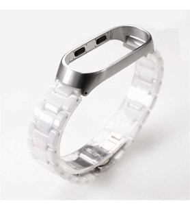 Xiaomi Mi Band 4 Kordon Parlak Metal 21 Kordon (Gümüş)