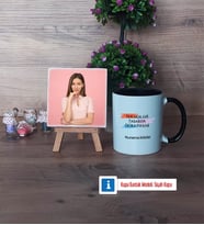 Teknoloji ve Tasarım Öğretmeni Fotoğraflı Dekoratif Taş, Kupa Bardak Beyaz Hediye (Model 11)