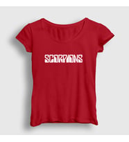 Presmono Kadın Sarı Scorpions T-Shirt 109941tt (Kırmızı)