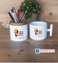Mühendisler Günü Hediyesi Kalemlik, Kupa Bardak T Kişiye Özel Hediye (Model 1)