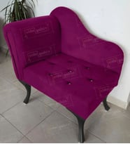Yeni Model Tekli Köşe Koltuğu Josefin Bench Siyah Ayak (Mor)