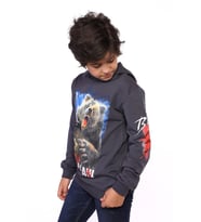 Toontoy Erkek Çocuk Baskılı Sweatshirt (Füme)