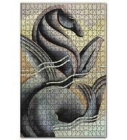 Cakapuzzle At Başlı Balık Kuyruklu Efsanevi Yaratık Puzzle Yapboz MDF (Ahşap) (500 Parça)