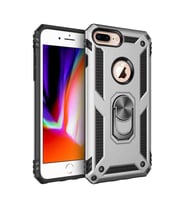 Uyumlu Model Apple iPhone 6 Plus 6S Plus Kılıf Yüzüklü Zırh Tank Vega (Gri)