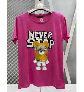 LOVE RAİN FASHİON AYICIK BASKILI T-SHİRT (Pembe)