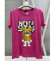 LOVE RAİN FASHİON AYICIK BASKILI T-SHİRT (Pembe)