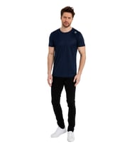 Erkek Spor Reflektör Baskılı Polyester Tişört (Lacivert)